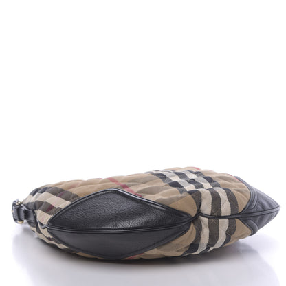 Burberry House Check Quilted Hoxton Hobo Black 4 of 13