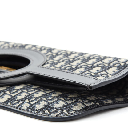 Christian Dior Oblique Fold Over Clutch Blue 8 of 8