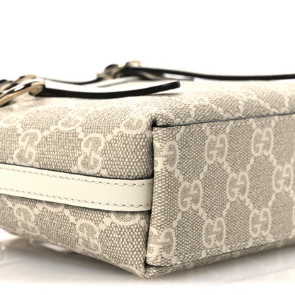 Gucci GG Supreme Monogram Emblem Mini Bag Beige Mystic White 9 of 10