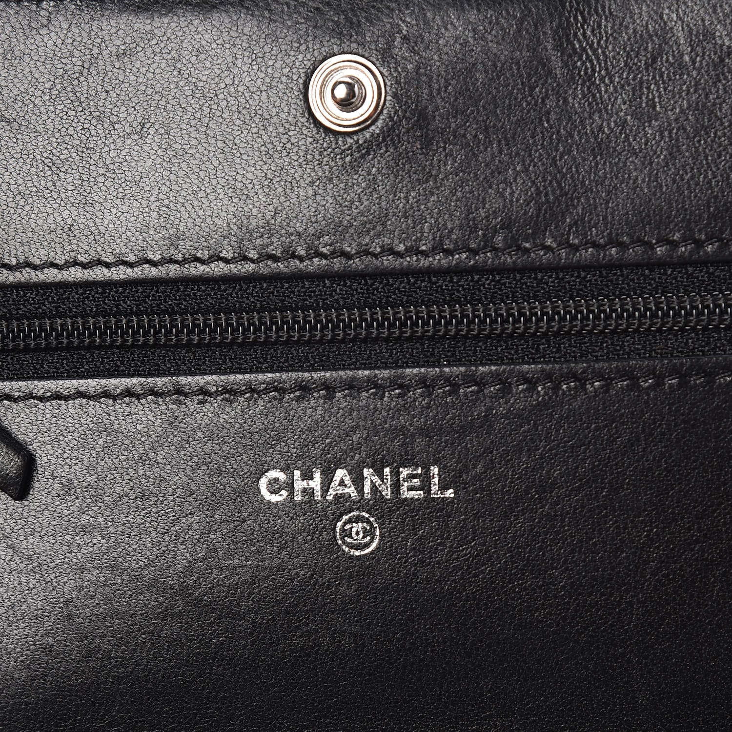 Chanel Lambskin Quilted Boy Wallet On Chain WOC Black 6 of 11