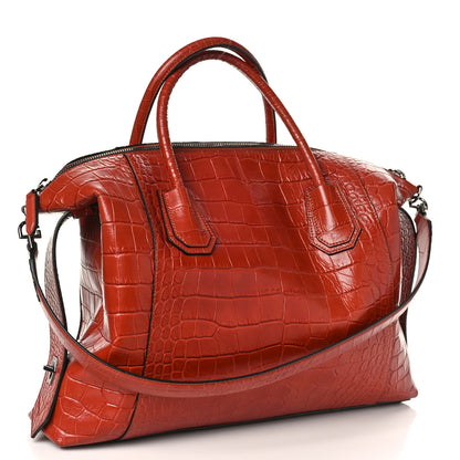 Givenchy Calfskin Crocodile Embossed Medium Soft Antigona Paprika 4 of 9