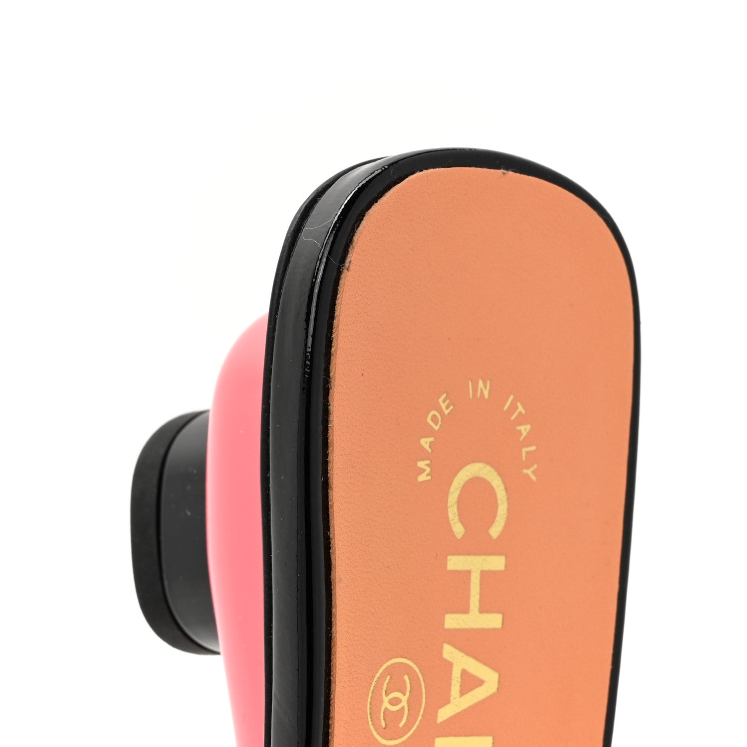 Chanel Patent Calfskin Mules 38 Orange Pink 10 of 10