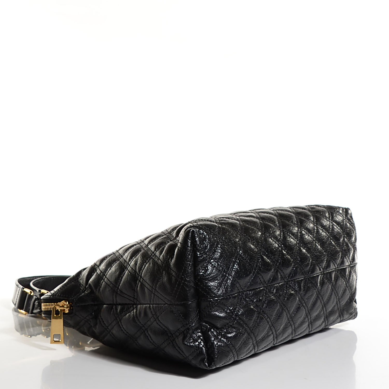 Marc Jacobs Lacquered Goatskin Quilted Karlie Satchel Black 4 of 10