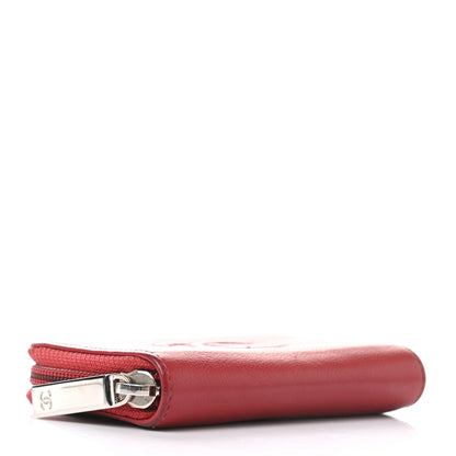 Chanel Caviar Timeless CC Zip Around Coin Purse Red 4 of 7
