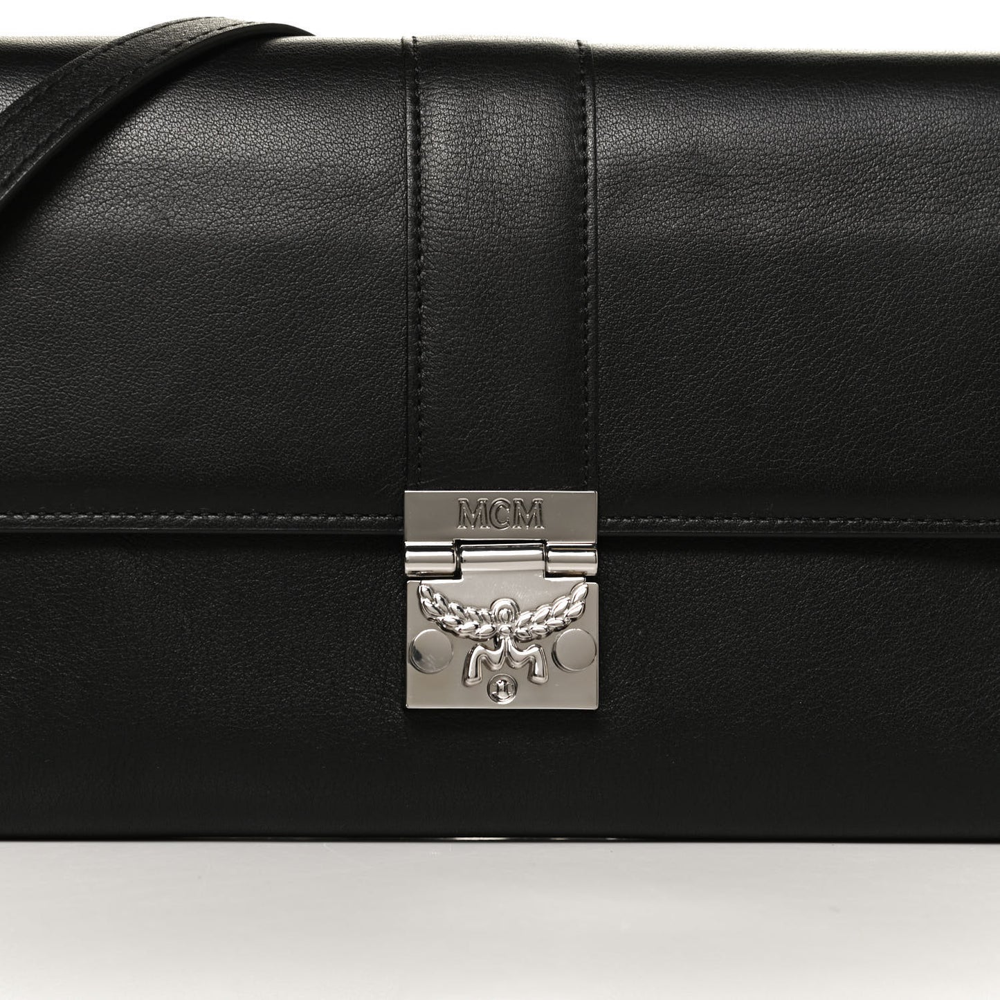 Calfskin Crossbody Wallet Black