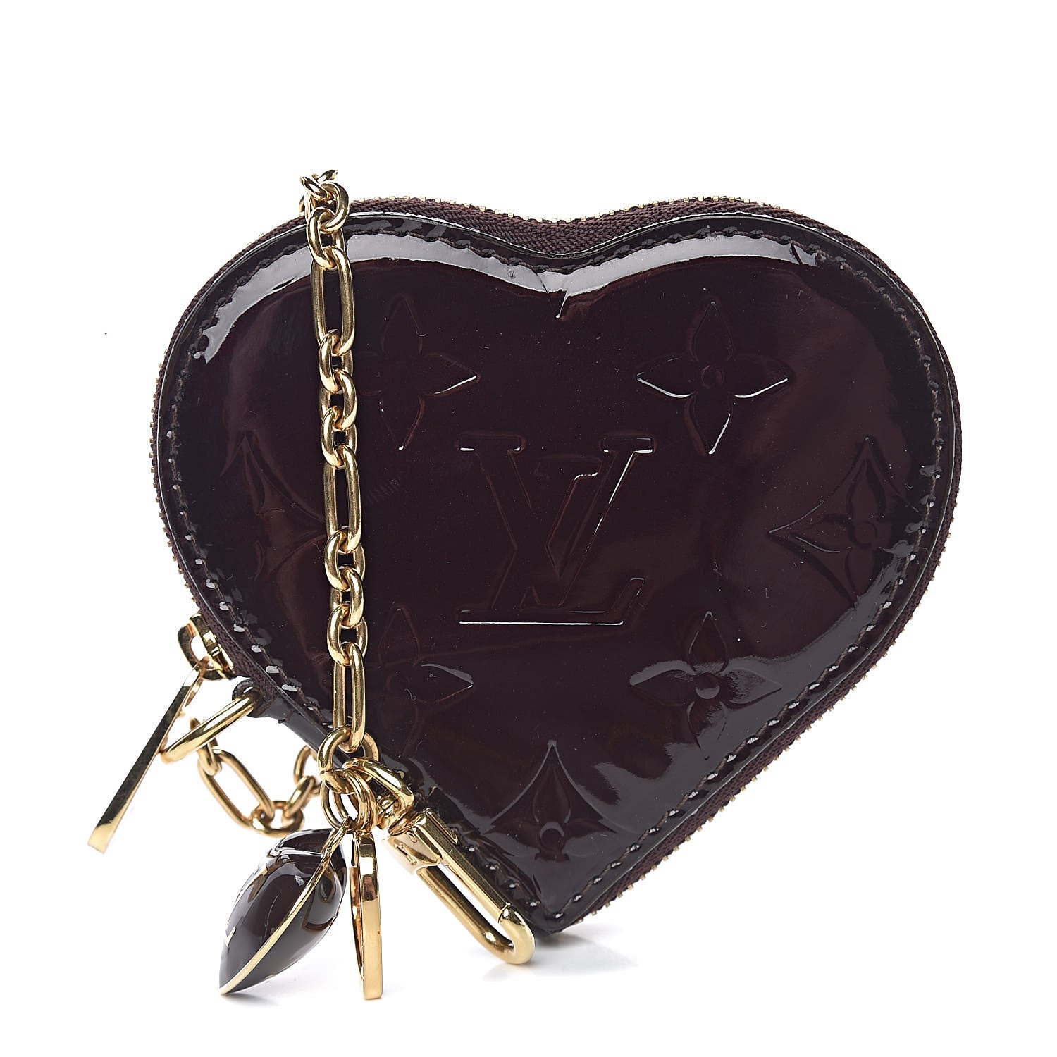 Louis Vuitton Vernis Coeur Heart Coin Purse Amarante 1 of 8