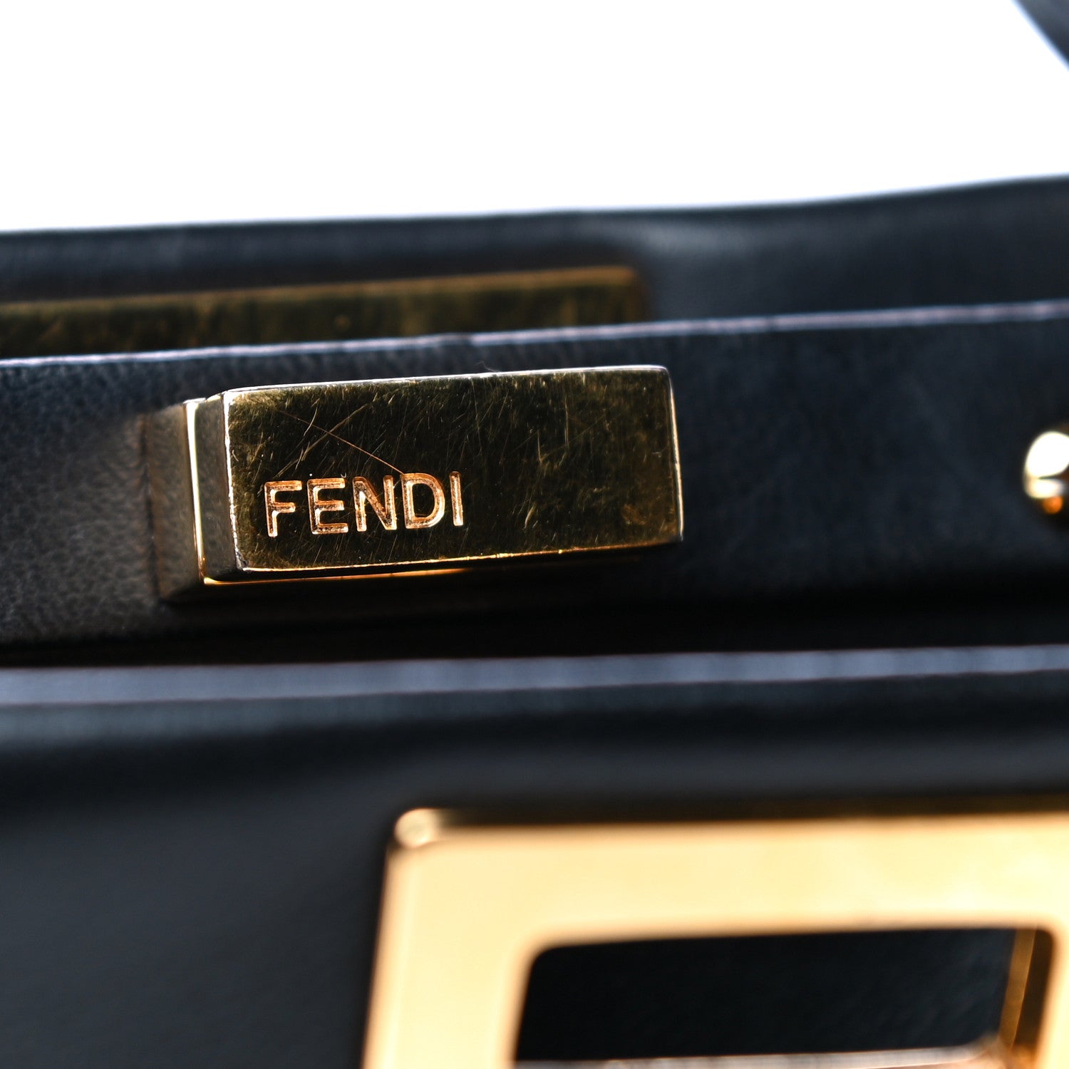 Fendi Nappa Mini Peekaboo Iconic Satchel Black 8 of 11