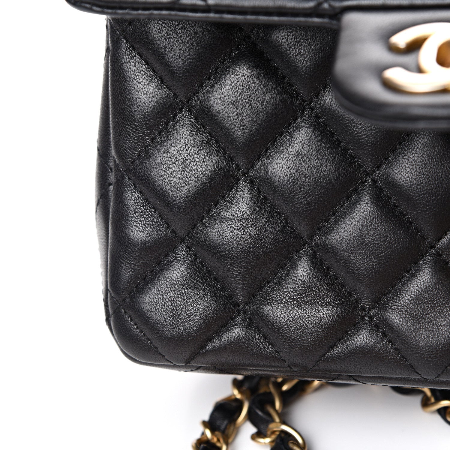Chanel Lambskin Quilted Mini Rectangular Flap Black 7 of 13