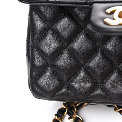 Chanel Lambskin Quilted Mini Rectangular Flap Black 7 of 13