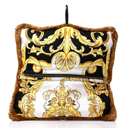 Versace Silk Baroque Print Pillow Talk Black Gold 5 of 10