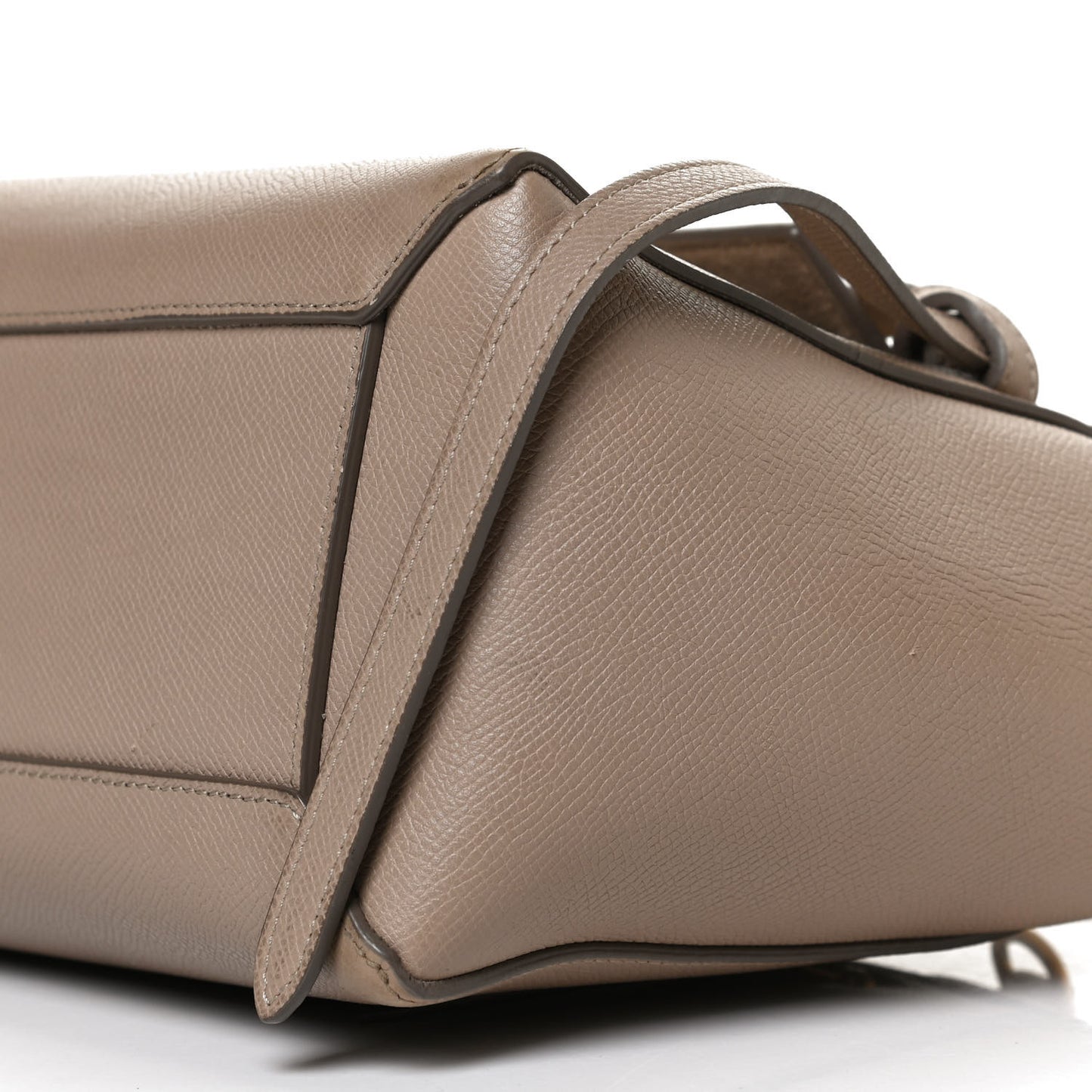 Grained Calfskin Micro Belt Bag Light Taupe