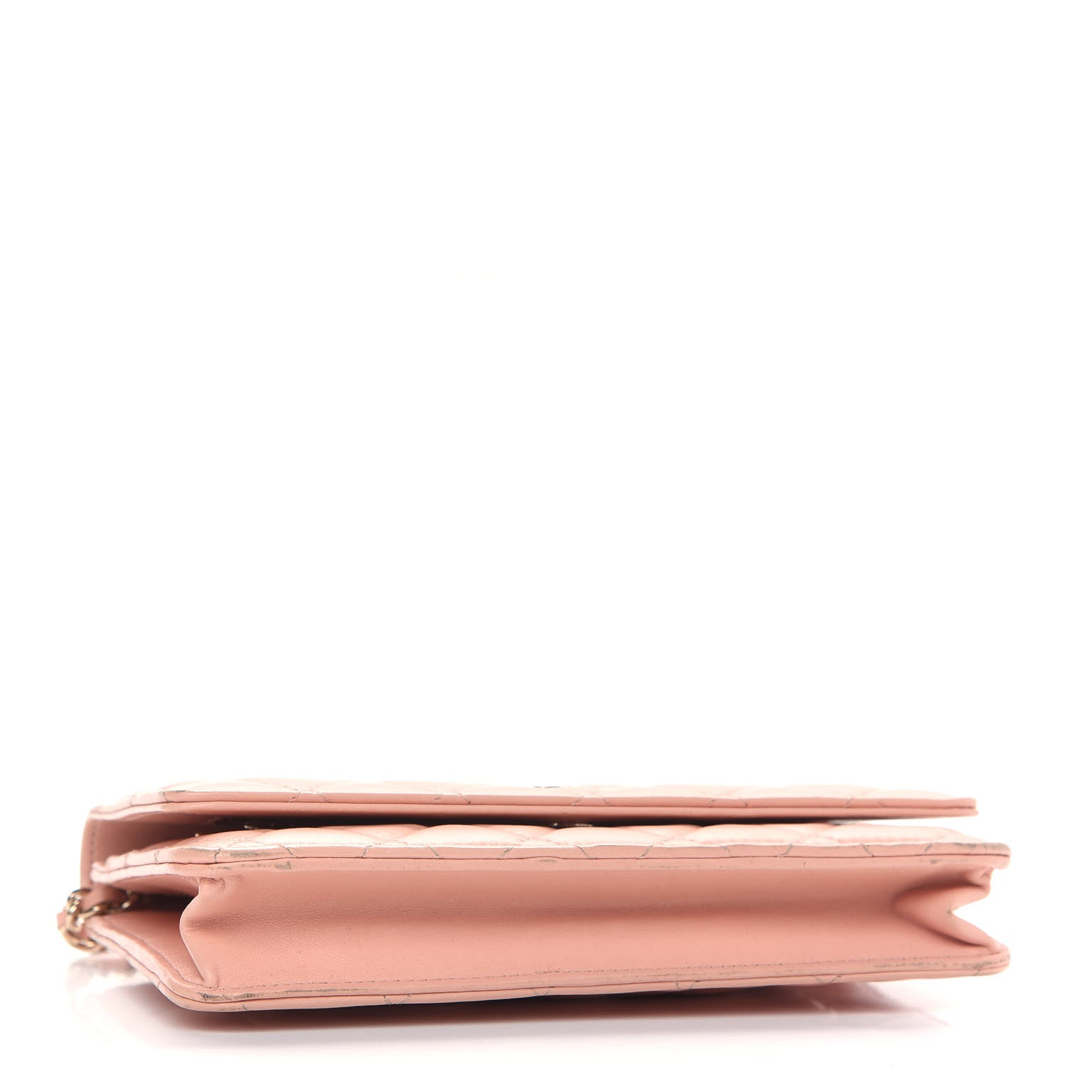 Chanel Lambskin Quilted Wallet on Chain WOC Pink 4 of 12