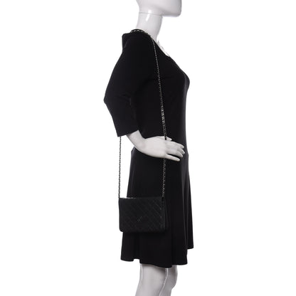 Chanel Caviar Quilted Diamond CC Wallet On Chain WOC Black 2 of 13