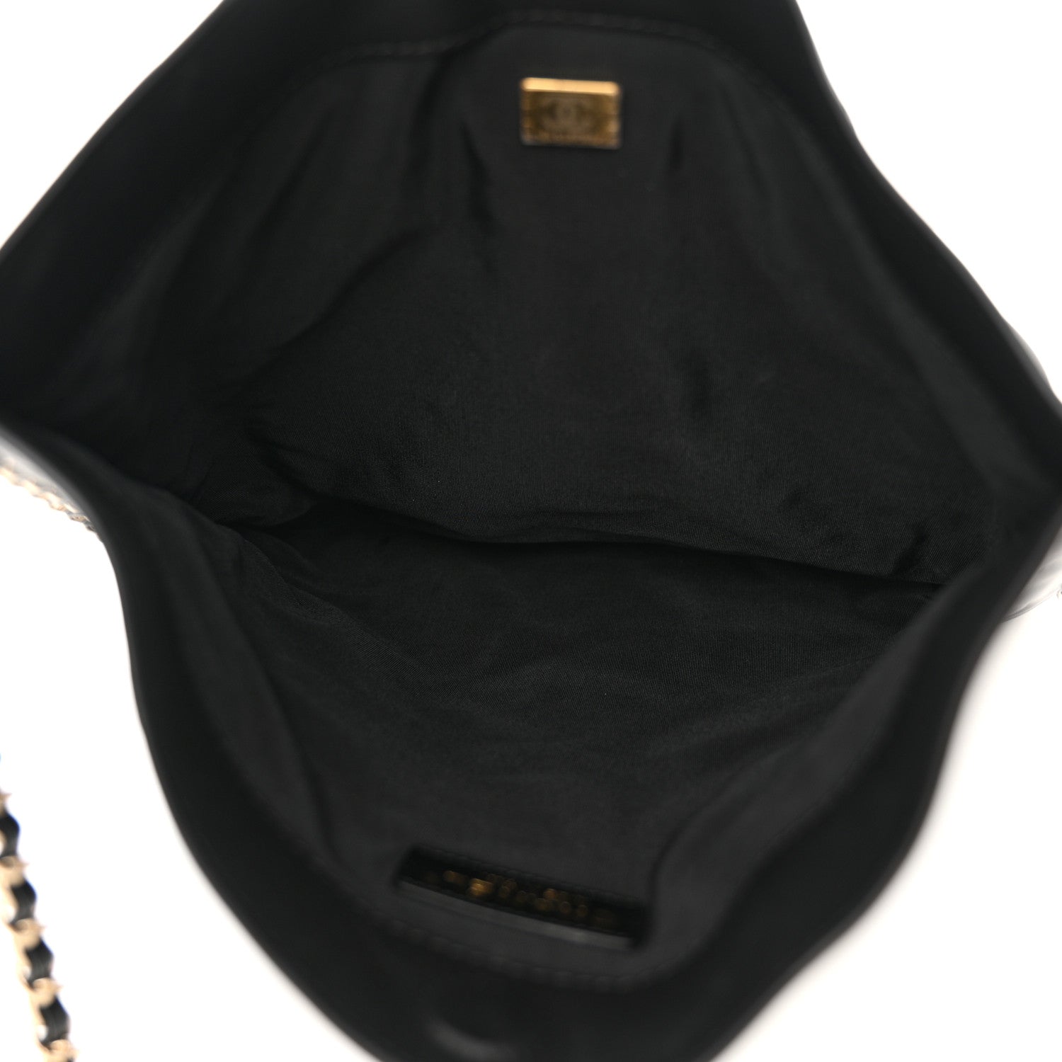 Chanel Calfskin Quilted Chain Flat Tote Black 5 of 11