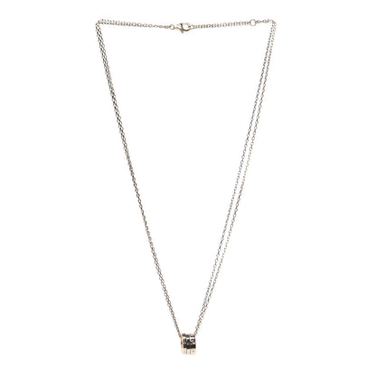 Cartier 18K White Pink Gold Diamond Three Ring LOVE Pendant Necklace 3 of 6