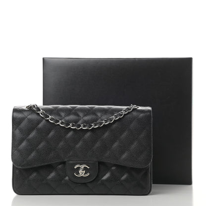 Chanel Caviar Quilted Jumbo Double Flap Black 12 of 12