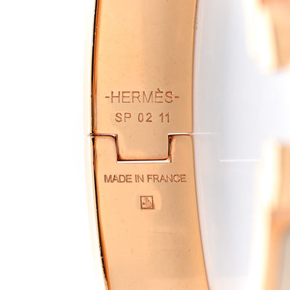 Hermes Enamel Narrow Clic Clac H Bracelet GM White 4 of 5