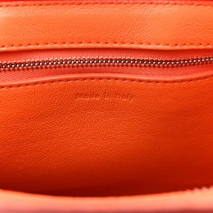 Celine Grained Calfskin Small Edge Shoulder Bag Orange 7 of 10