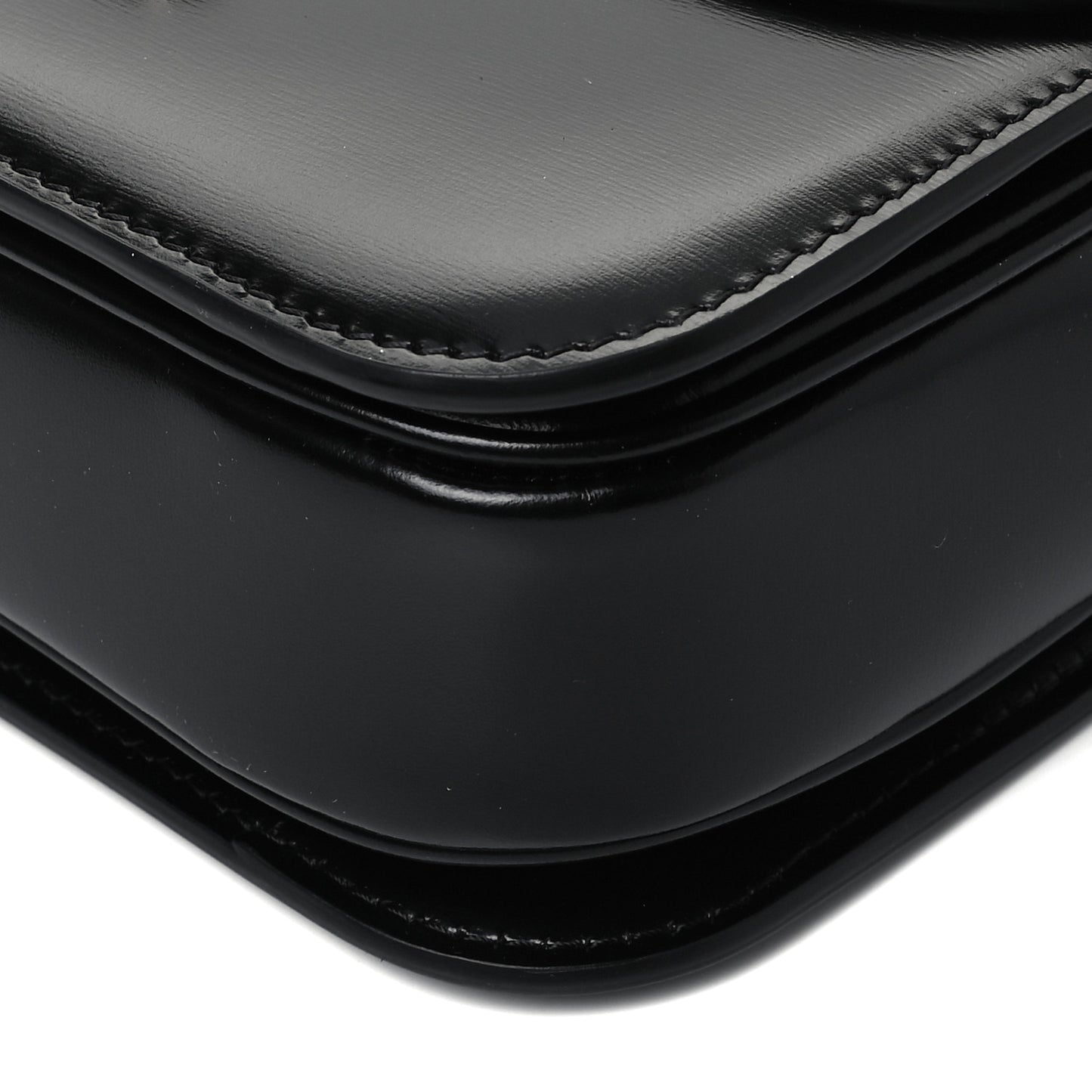 Shiny Calfskin Medium Triomphe Black