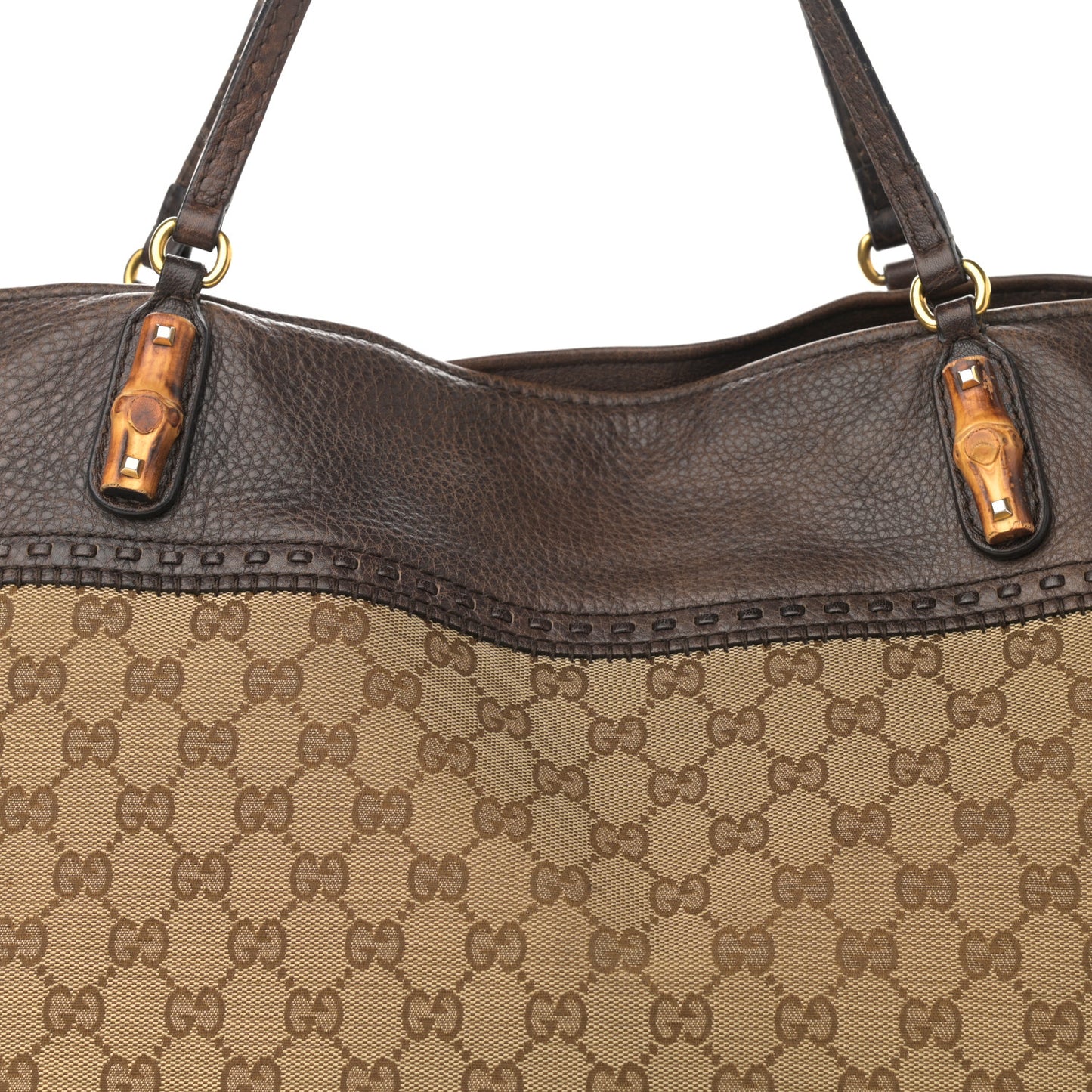 Monogram Medium Laidback Crafty Tote Dark Brown