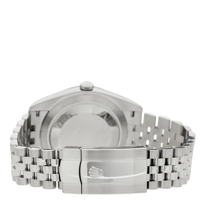 Rolex Stainless Steel 18K White Gold 41mm Oyster Perpetual Wimbledon Datejust Watch Slate 126334 3 of 5