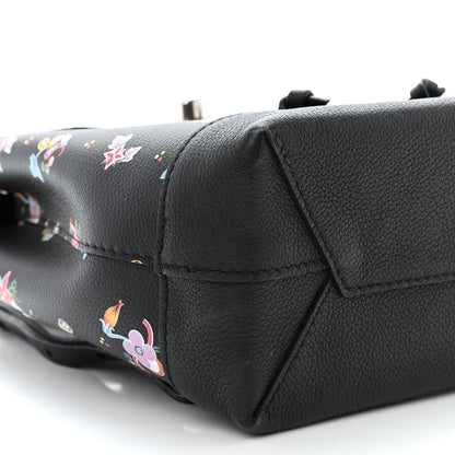 Louis Vuitton Calfskin Flower Lockme Mini Backpack Black Multicolor 9 of 12