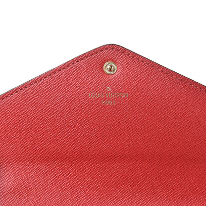 Louis Vuitton Damier Ebene Josephine Wallet Red 6 of 8