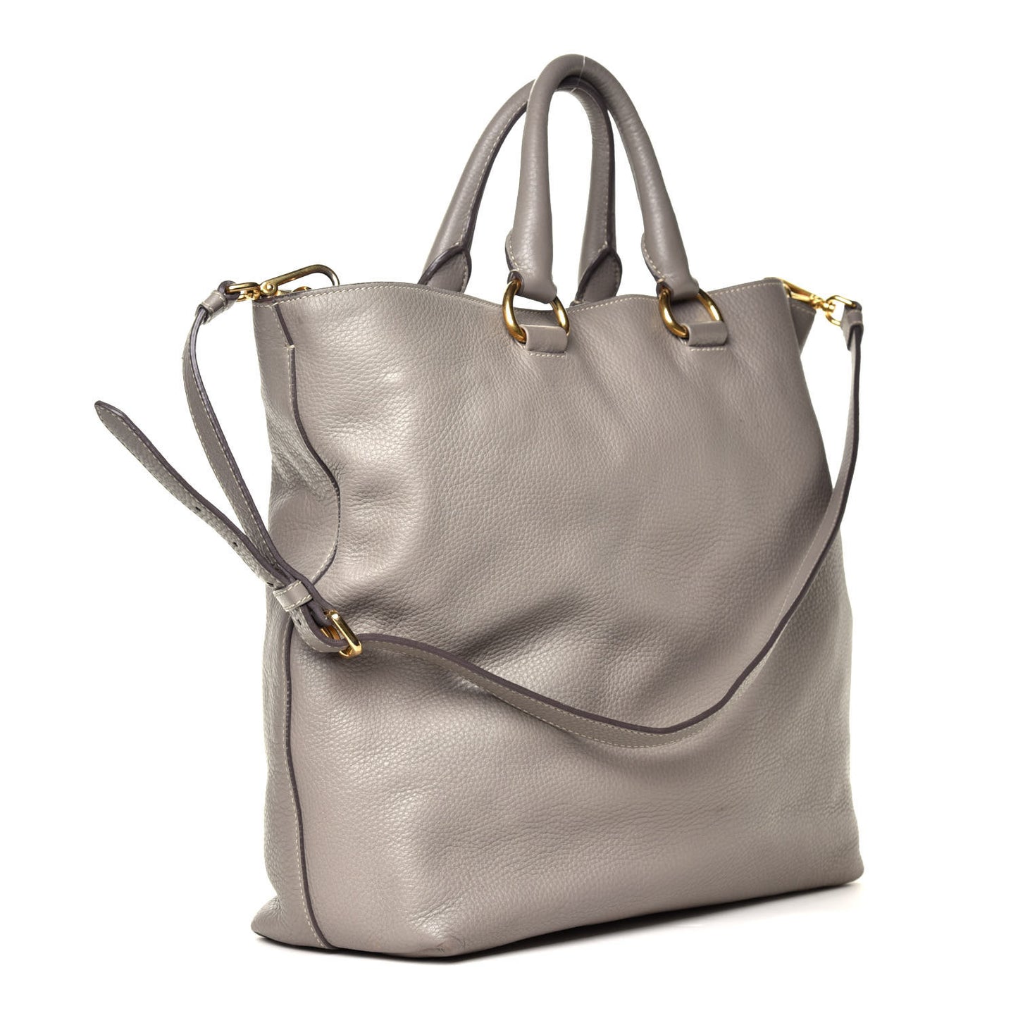 Vitello Daino Shopping Tote Argilla