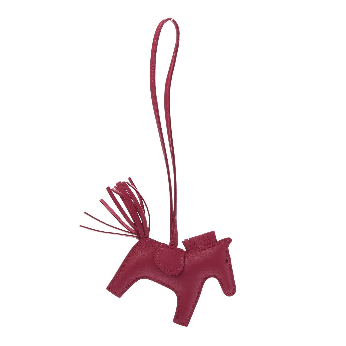 Milo Lambskin Grigri Rodeo Horse Bag Charm PM Rose Mexico