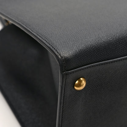 Salvatore Ferragamo Grainy Calfskin Gemini Tote Black Bonbon 10 of 13