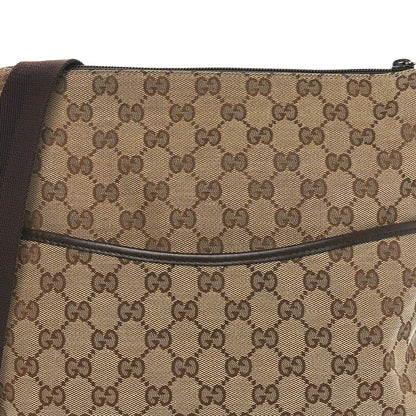 Gucci Monogram Calfskin Perforated Medium Flat Messenger Bag Dark Brown 8 of 10