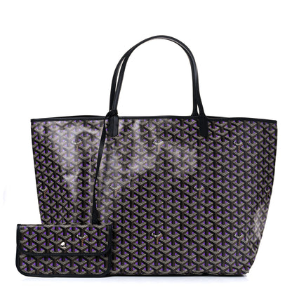 Goyard Goyardine Saint Louis Claire Voie GM Black Purple 1 of 9