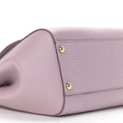 Dolce & Gabbana Stampa Iguana Crystal Medium Miss Sicily Satchel Purple 9 of 10