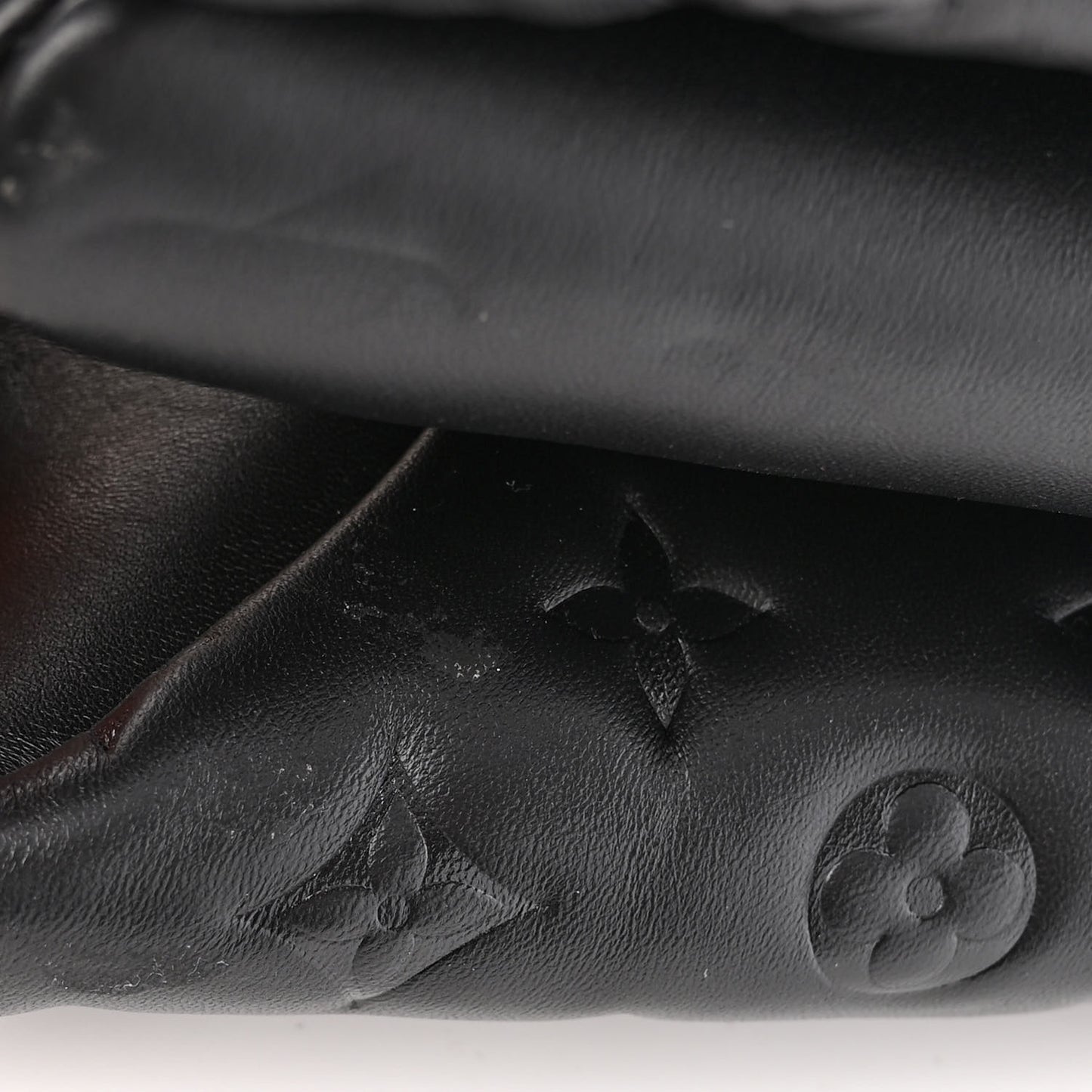 Lambskin Embossed Monogram Coussin PM Black