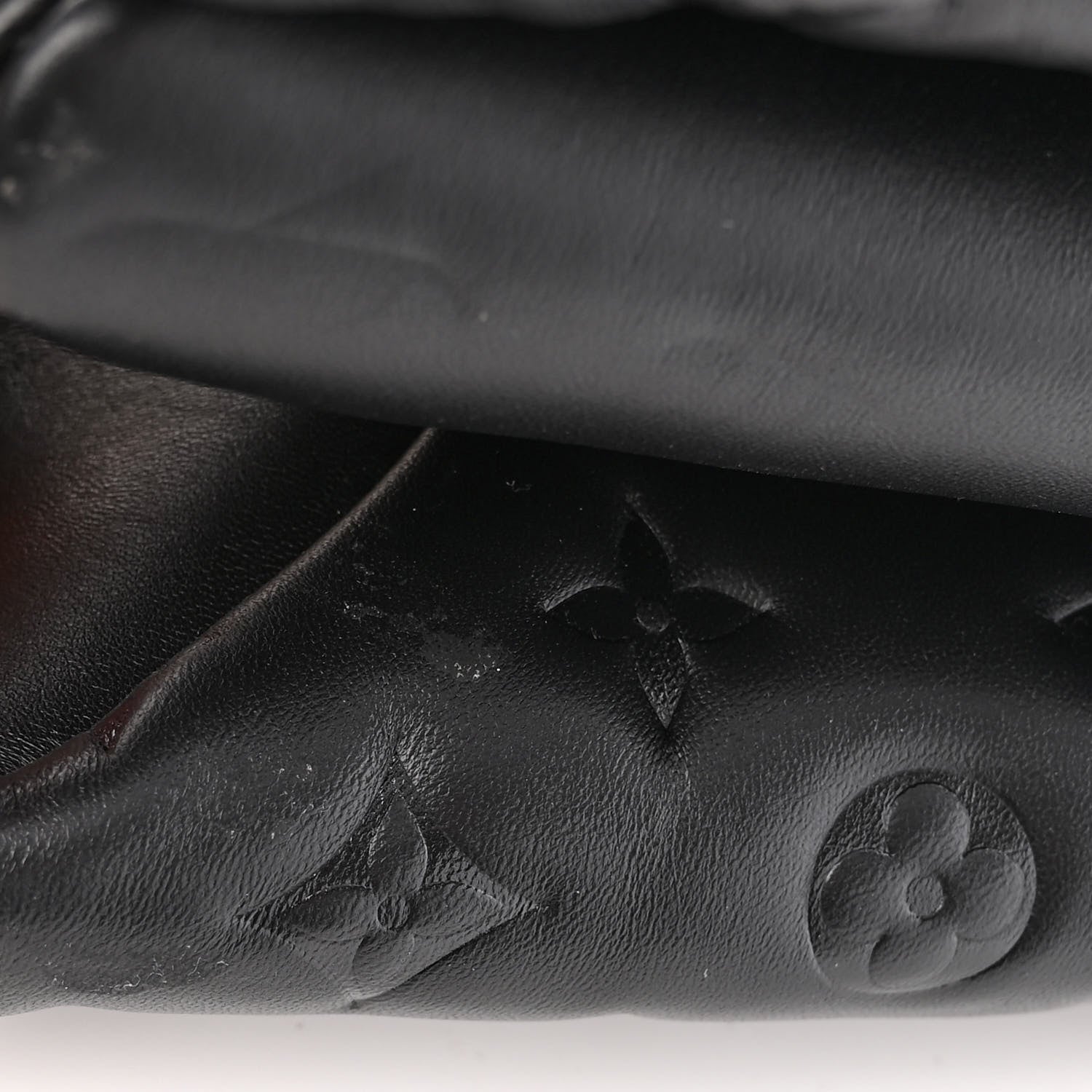 Louis Vuitton Lambskin Embossed Monogram Coussin PM Black 13 of 15