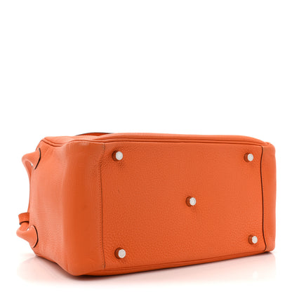 Hermes Taurillon Clemence Lindy 30 Orange 4 of 13
