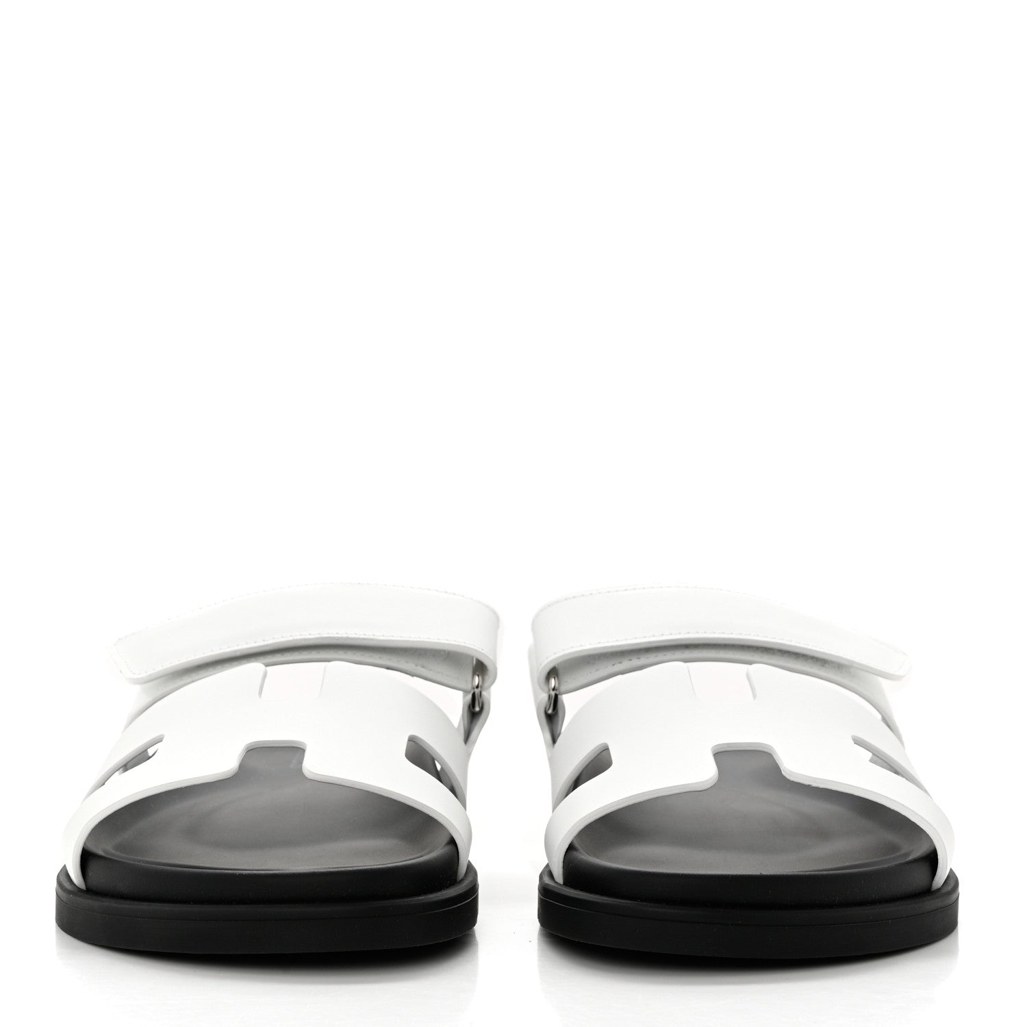 Hermes Calfskin Womens Chypre Sandals 36.5 White 2 of 9