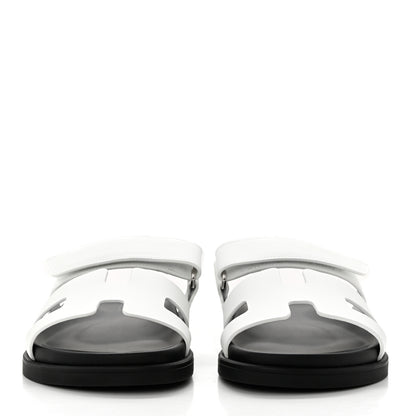 Hermes Calfskin Womens Chypre Sandals 36.5 White 2 of 9