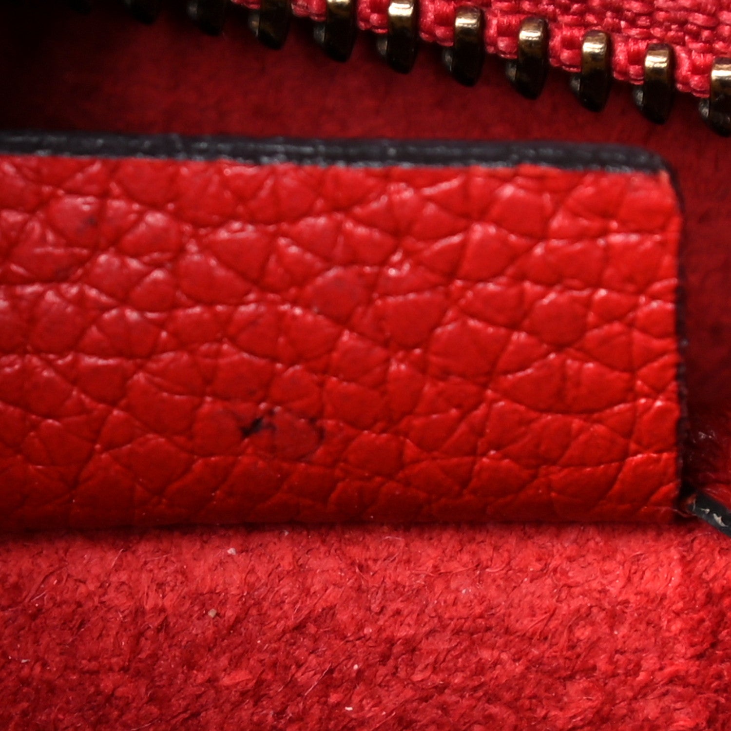Celine Drummed Calfskin Nano Luggage Red 7 of 27