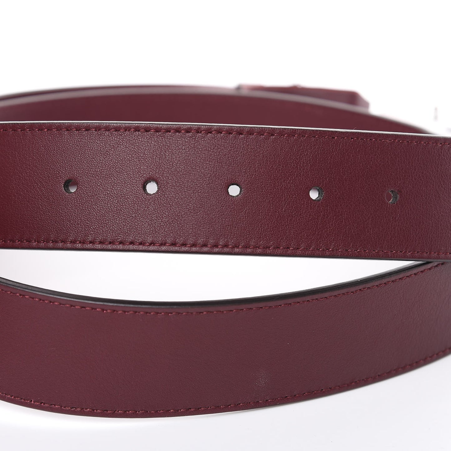 Moon Calfskin Nickel Double G 40mm Belt 110 44 Strong Red