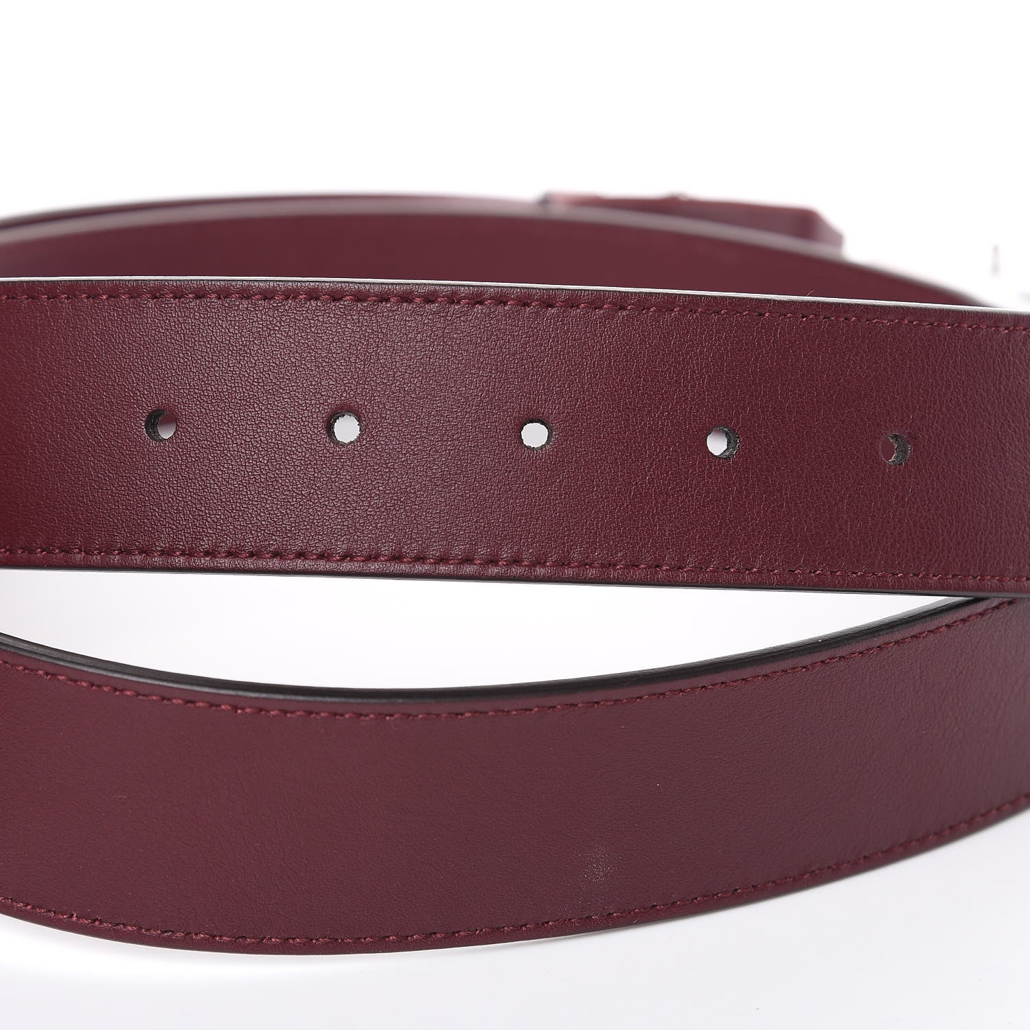 Gucci Moon Calfskin Nickel Double G 40mm Belt 110 44 Strong Red 6 of 8