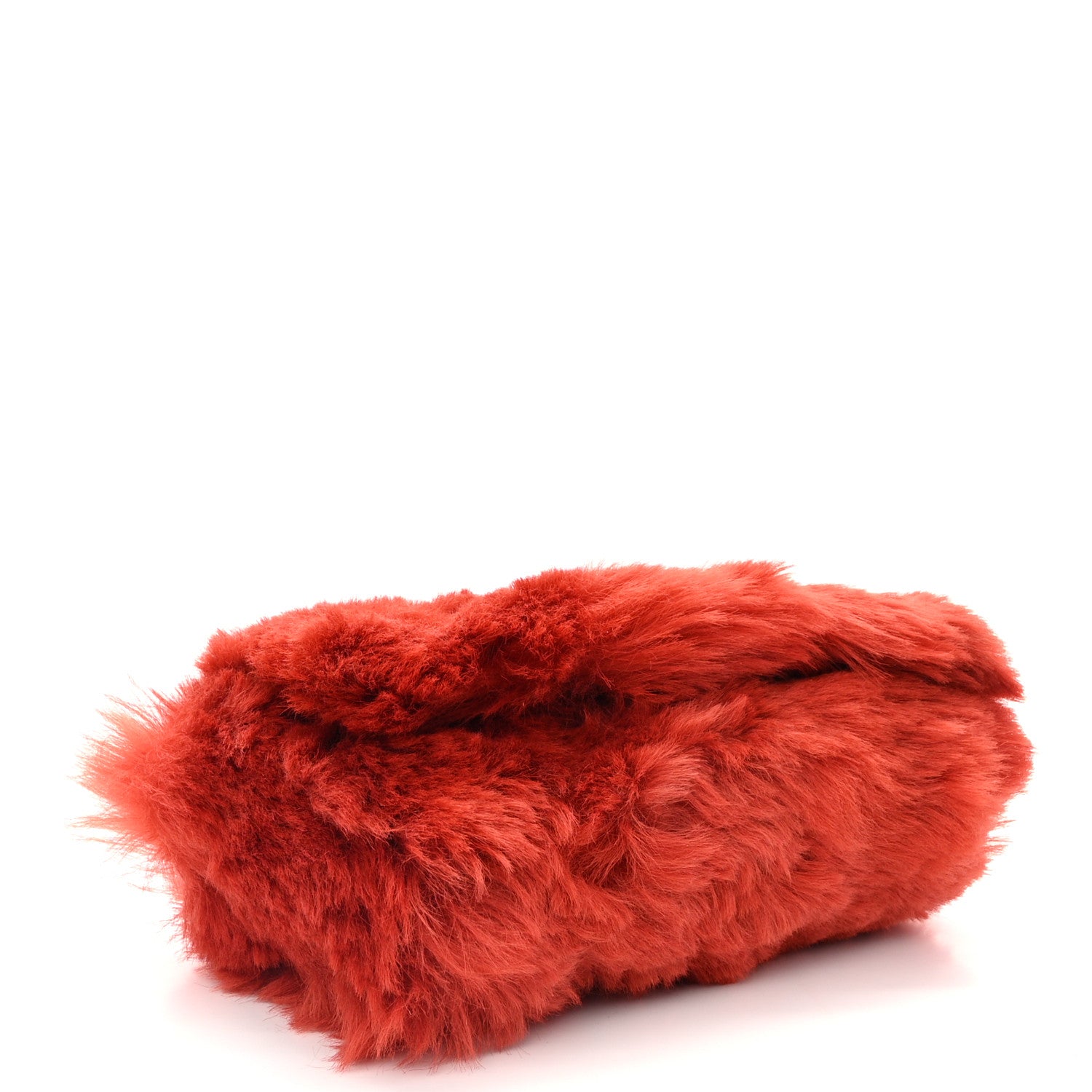 Saint Laurent Suede Fur Small Reversible Monogram Kate Satchel Pavot Rouge 6 of 17