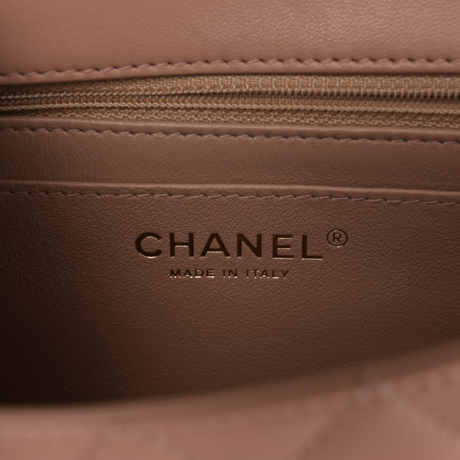 Chanel Lambskin Quilted Mini Rectangular Flap Beige 5 of 10