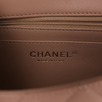 Chanel Lambskin Quilted Mini Rectangular Flap Beige 5 of 10