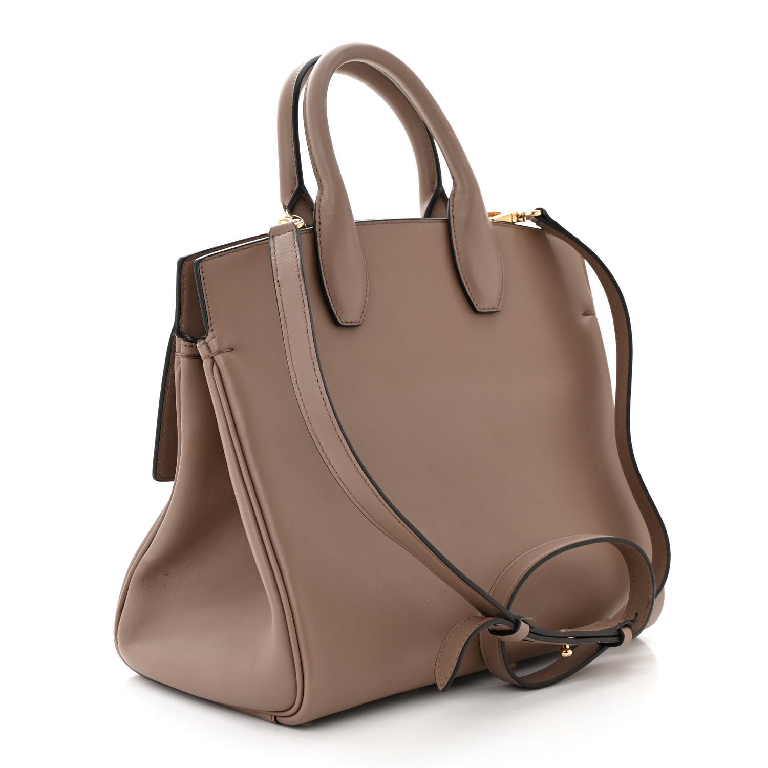 Salvatore Ferragamo Calfskin The Studio Bag Caraway Seed 4 of 10