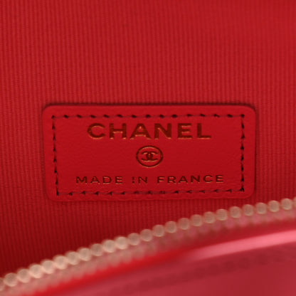 Chanel Lambskin Quilted CC In Love Heart Clutch With Chain Pink 6 of 11