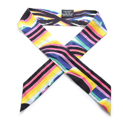 Hermes Silk Brides De Gala Shadow Twilly Black Jaune Multicolor 1 of 4