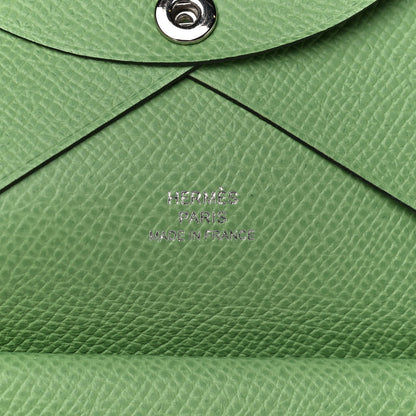 Hermes Epsom Calvi Duo Card Case Vert Criquet 6 of 10
