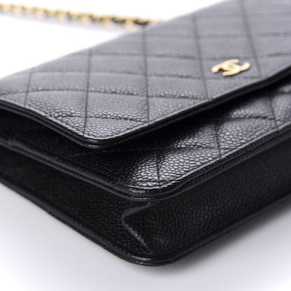 Chanel Caviar Quilted Wallet On Chain WOC Black 6 of 12