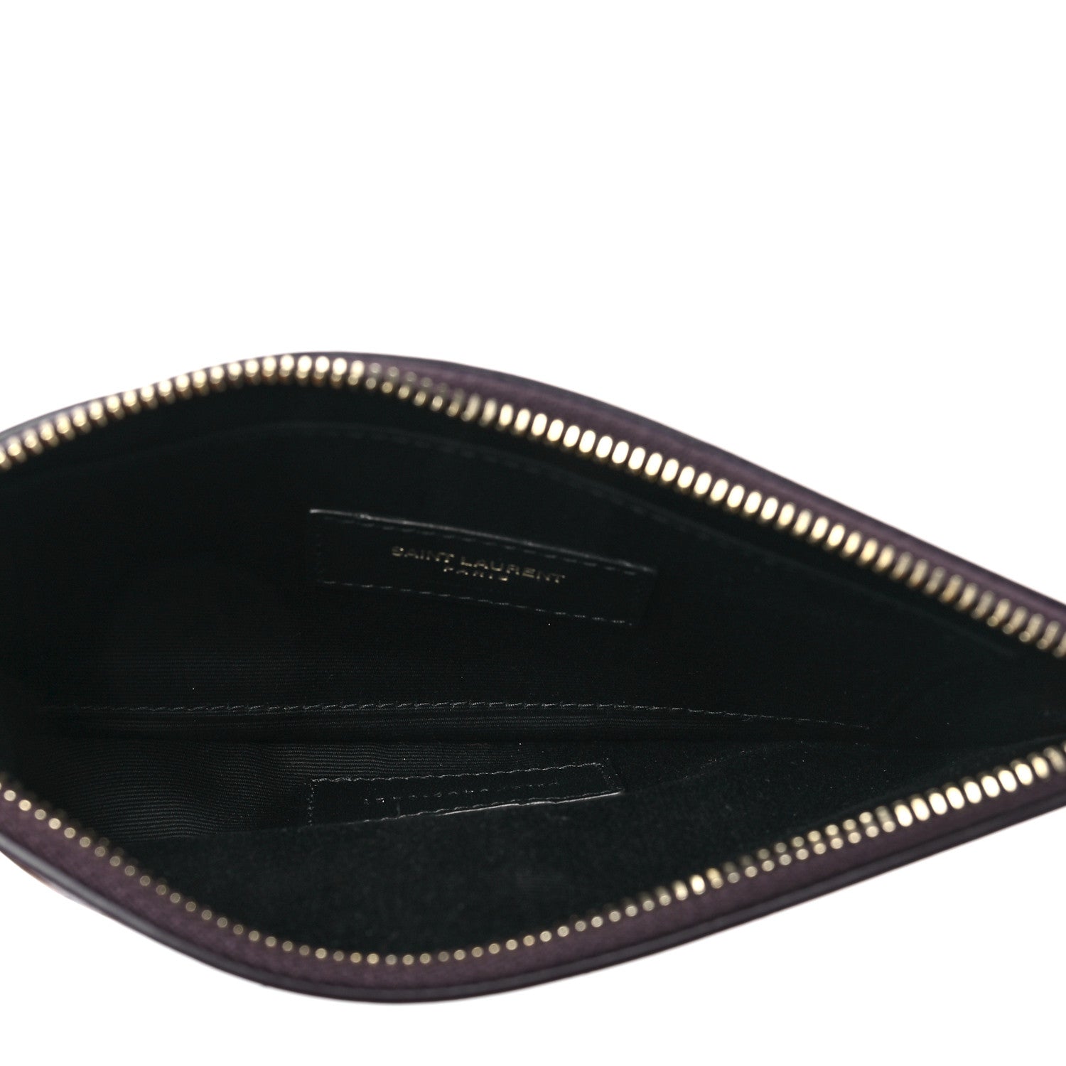 Saint Laurent Lambskin Heart Embossed Monogram Bill Pouch Vintage Cognac 5 of 7